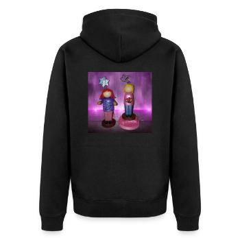 Magic - Unisex Premium Bio Zip Hoodie - Schwarz - Hinten - Nico (187cm)
