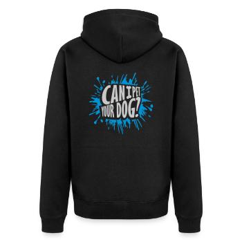 Caressez votre chien en disant - Veste à capuche bio Premium Unisexe - noir - Dos - Nico (187cm)
