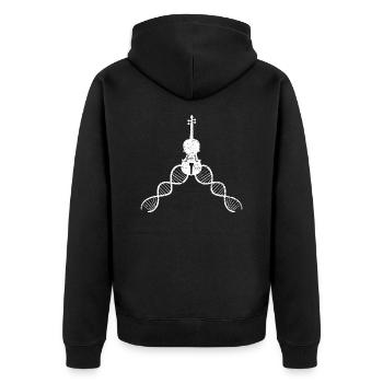 Violin Orchestra Music Violin Player Violin - Unisex Premium Organic Zip Hoodie - black - Back - Nico (187cm)