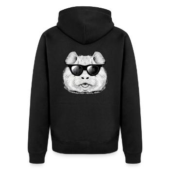 Lunettes de soleil cool cochon d’Inde design amusant 18 - Veste à capuche bio Premium Unisexe - noir - Dos - Nico (187cm)
