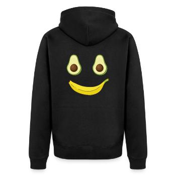 BANANE D’AVOCAT TROPICALE - Veste à capuche bio Premium Unisexe - noir - Dos - Nico (187cm)
