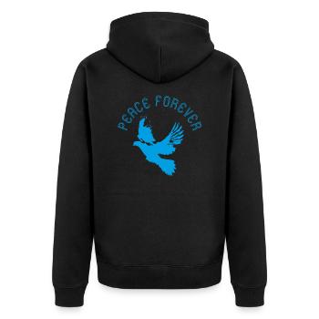 Pigeon Peace Forever - Veste à capuche bio Premium Unisexe - noir - Dos - Nico (187cm)