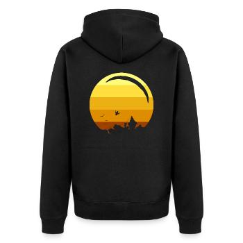 Parapente - Veste à capuche bio Premium Unisexe - noir - Dos - Nico (187cm)