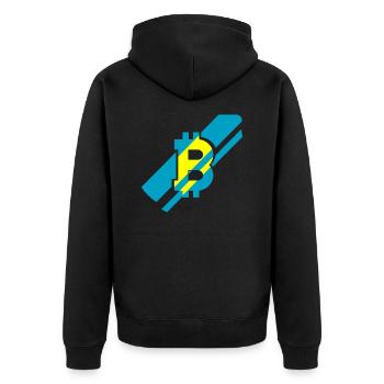 Bitcoin Trading Crypto Stocks - Veste à capuche bio Premium Unisexe - noir - Dos - Nico (187cm)