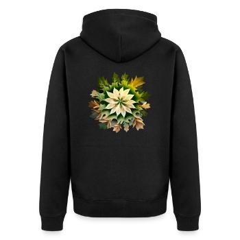 Les feuilles naturelles - Veste à capuche bio Premium Unisexe - noir - Dos - Nico (187cm)