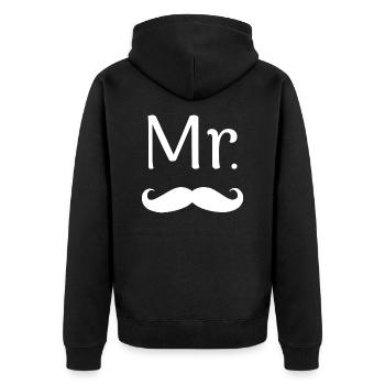 M. MISTER MAN BEARD - Veste à capuche bio Premium Unisexe - noir - Dos - Nico (187cm)