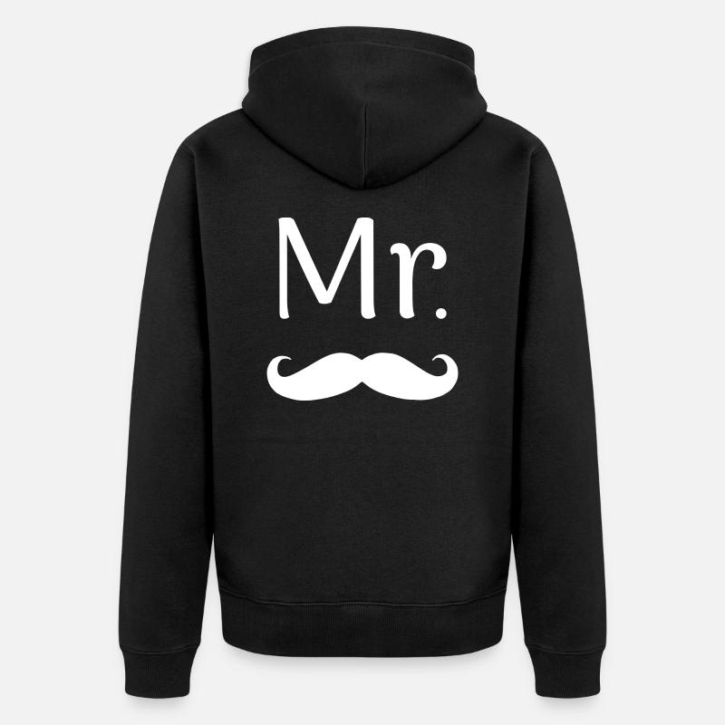 M. MISTER MAN BEARD - Veste à capuche bio Premium Unisexe - noir
