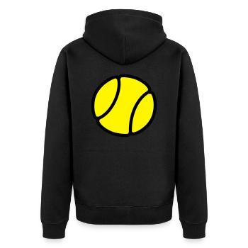 Balle de tennis - Veste à capuche bio Premium Unisexe - noir - Dos - Nico (187cm)