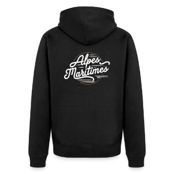 Alpes-Maritimes - Veste à capuche bio Premium Unisexe - noir - Dos - Nico (187cm)