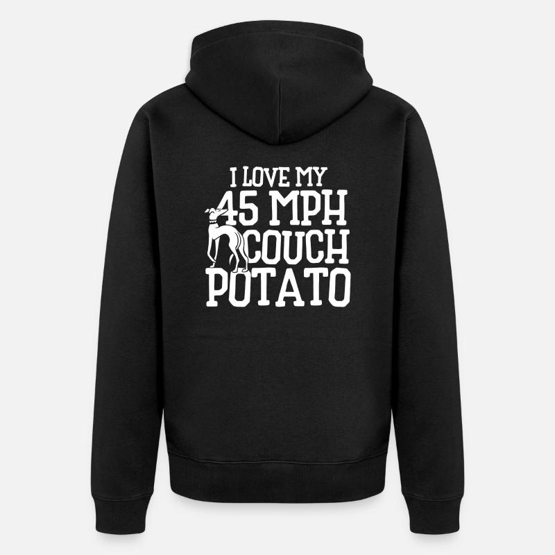 Humour lévrier - Veste à capuche bio Premium Unisexe - noir
