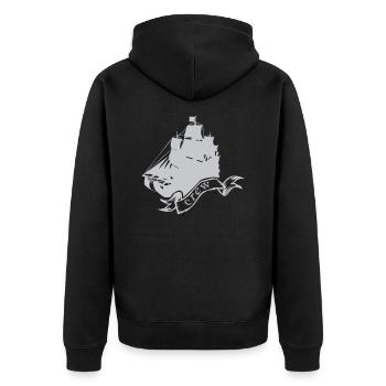 Équipage d’un bateau pirate - Veste à capuche bio Premium Unisexe - noir - Dos - Nico (187cm)