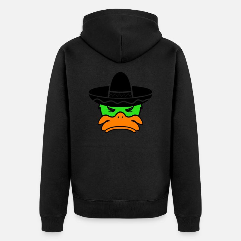 mexico duck 02 - Unisex Premium Bio Zip Hoodie - Schwarz