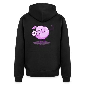 Porc USB - Veste à capuche bio Premium Unisexe - noir - Dos - Nico (187cm)