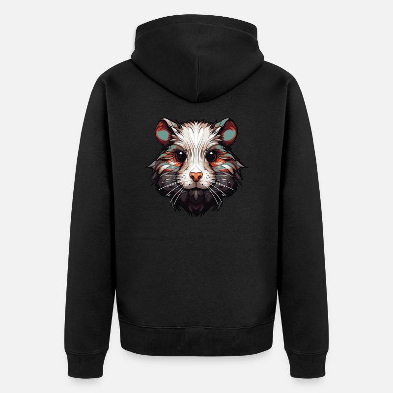 Hamster Animal - Veste à capuche bio Premium Unisexe - noir