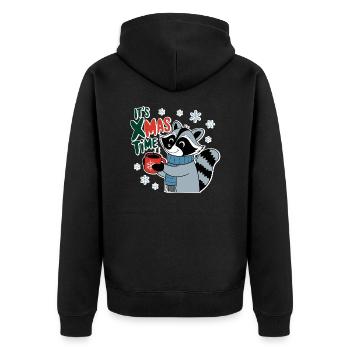 l'instant de noel - hiver mignon - Veste à capuche bio Premium Unisexe - noir - Dos - Nico (187cm)