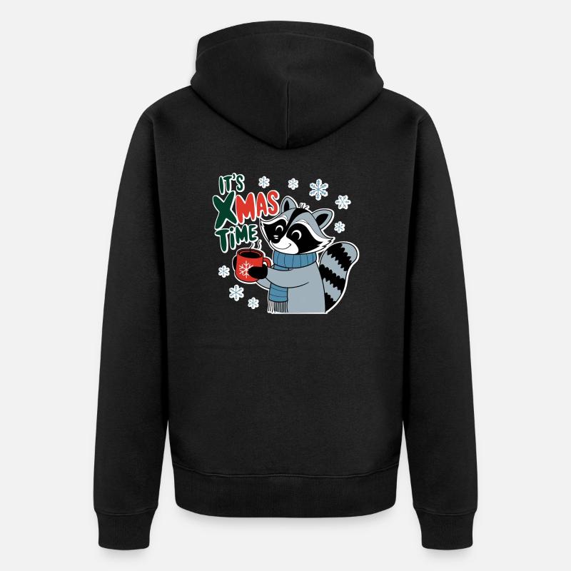 l'instant de noel - hiver mignon - Veste à capuche bio Premium Unisexe - noir