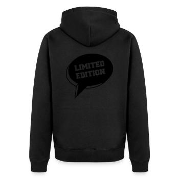 Limited Edition - Unisex Premium Organic Zip Hoodie - black - Back - Nico (187cm)