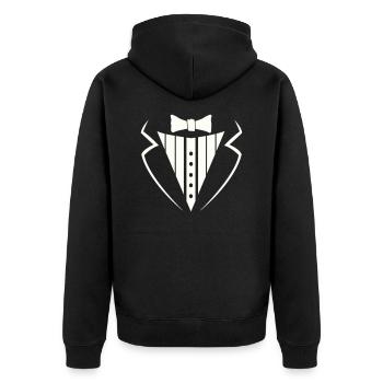 Costume Texedo - Veste à capuche bio Premium Unisexe - noir - Dos - Nico (187cm)