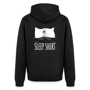 Fireworks Late risers - Unisex Premium Organic Zip Hoodie - black - Back - Nico (187cm)