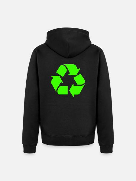 recycling,waste,Circle - Unisex Premium Organic Zip Hoodie - black