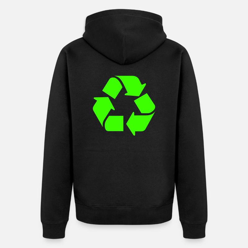recyclage,déchet,Cercle - Veste à capuche bio Premium Unisexe - noir
