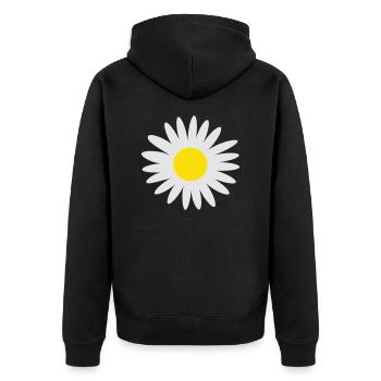 Flower, flowers, rose - Unisex Premium Organic Zip Hoodie - black - Back - Nico (187cm)