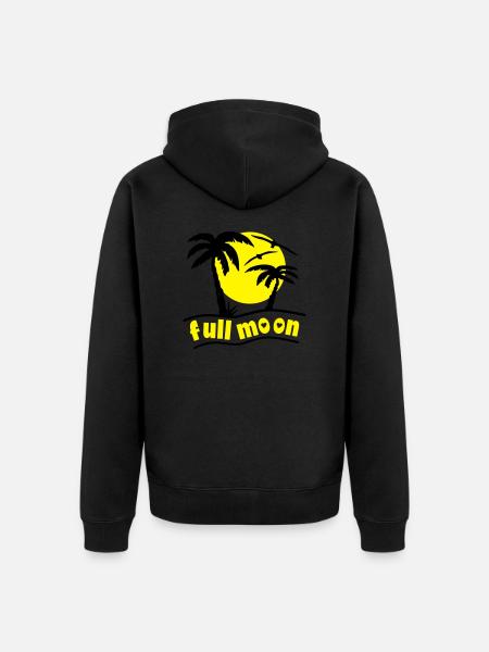 full_moon - Unisex Premium Bio Zip Hoodie - Schwarz