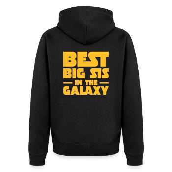 Best Big Sis In The Galaxy - Veste à capuche bio Premium Unisexe - noir - Dos - Nico (187cm)