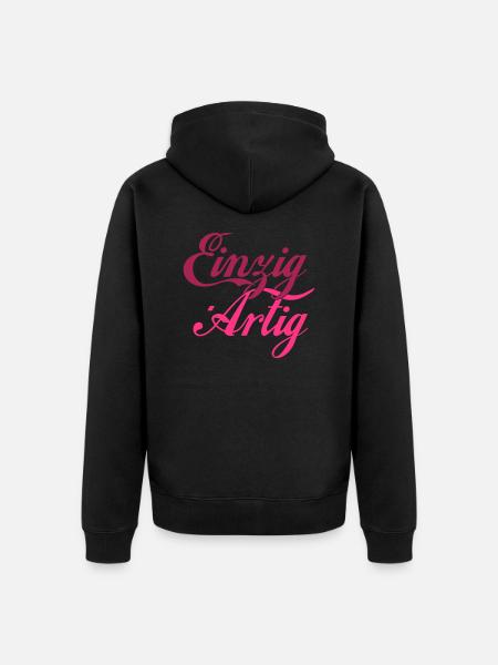 Einzig Artig - Unisex Premium Bio Zip Hoodie - Schwarz
