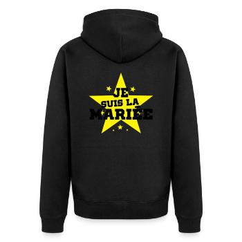 je suis la mariée - Veste à capuche bio Premium Unisexe - noir - Dos - Nico (187cm)