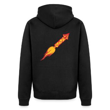 les flammes brûlent chaud rapide ra - Veste à capuche bio Premium Unisexe - noir - Dos - Nico (187cm)