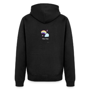 Miss You Rainbow - Unisex Premium Bio Zip Hoodie - Schwarz - Hinten - Nico (187cm)