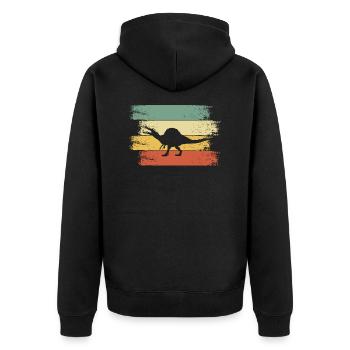 dinosaure - Veste à capuche bio Premium Unisexe - noir - Dos - Nico (187cm)