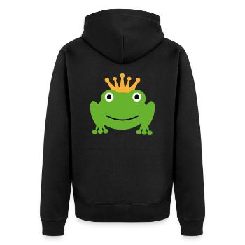 Prince Grenouille - Veste à capuche bio Premium Unisexe - noir - Dos - Nico (187cm)
