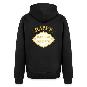 Happy Ganesh Chaturthi Hidouisme - Veste à capuche bio Premium Unisexe - noir - Dos - Nico (187cm)