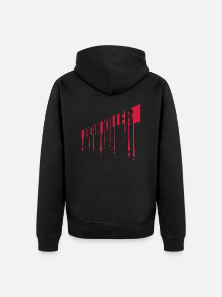 dream killer pessimists quote - Unisex Premium Organic Zip Hoodie - black