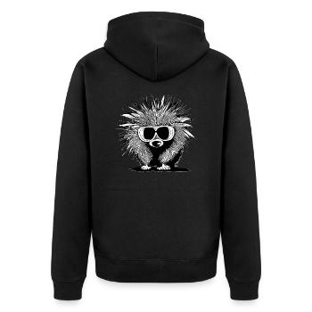 Porcupine Lunettes de soleil Animaux mignons Nature 12 - Veste à capuche bio Premium Unisexe - noir - Dos - Nico (187cm)