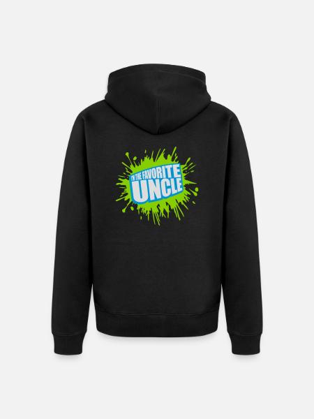 at The Favorite Uncle - Unisex Premium Organic Zip Hoodie - black