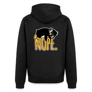 Non. Penguin Citation Funny Lazy Sunglasses Cool - Veste à capuche bio Premium Unisexe - noir - Dos - Nico (187cm)