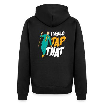 I Would Tap That Tap Dance Tap Dancer - Unisex Premium Bio Zip Hoodie - Schwarz - Hinten - Nico (187cm)