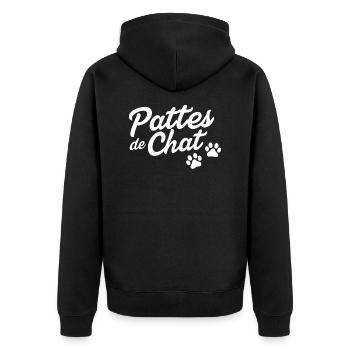 Pattes de chat - Veste à capuche bio Premium Unisexe - noir - Dos - Nico (187cm)