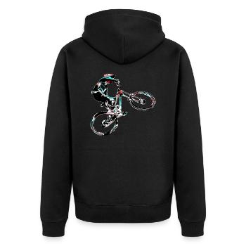 vtt descente - Veste à capuche bio Premium Unisexe - noir - Dos - Nico (187cm)