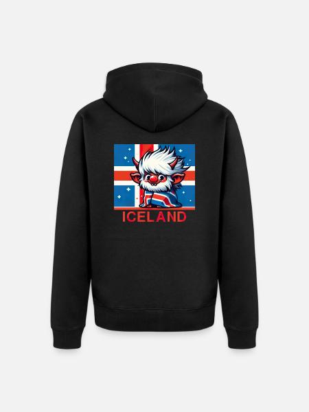 iceland Iceland 7 - Unisex Premium Organic Zip Hoodie - black