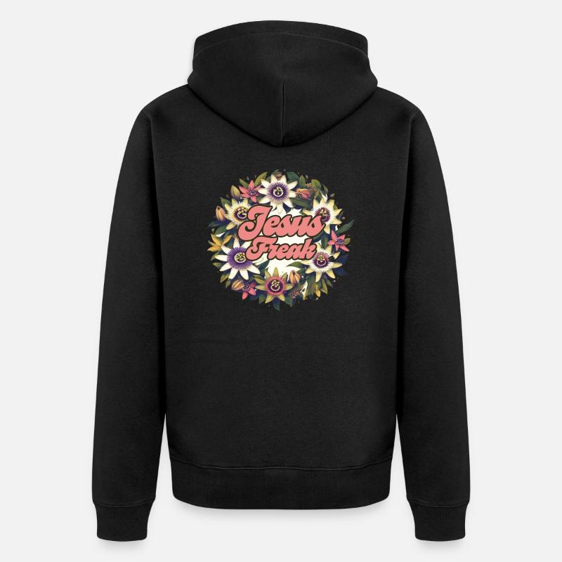 Jesus Freak Passiflore - Veste à capuche bio Premium Unisexe - noir