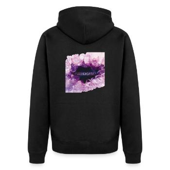 Formule magique Abracadabra en améthyste mystique - Veste à capuche bio Premium Unisexe - noir - Dos - Nico (187cm)