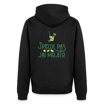 J'peux pas j'ai mojito - Veste à capuche bio Premium Unisexe - noir - Dos - Nico (187cm)