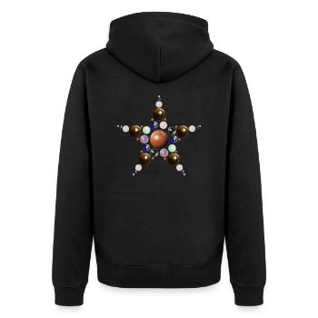 Star of Gemstone - Balls - Unisex Premium Organic Zip Hoodie - black - Back - Nico (187cm)
