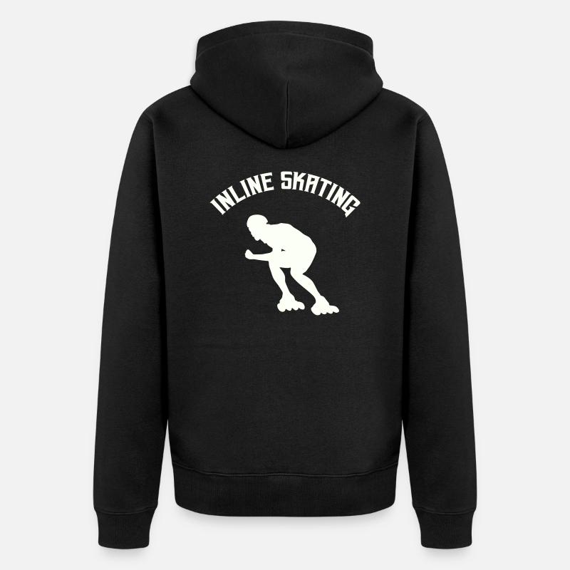 Inline Skating - Unisex Premium Organic Zip Hoodie - black