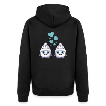 Monstre Amour d’Hiver - Veste à capuche bio Premium Unisexe - noir - Dos - Nico (187cm)
