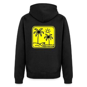 Plage de Palm Trees - Veste à capuche bio Premium Unisexe - noir - Dos - Nico (187cm)